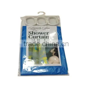 PEVA/PVC/Polyester Waterproof Bathroom Curtain the Curtain for the Bath Waterproof Polyester Bathroom Curtain Quality Choice thumbnail-1