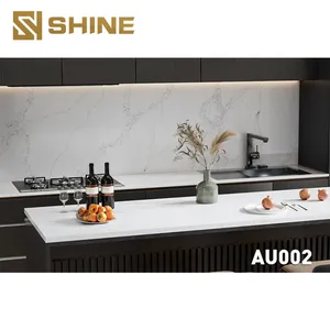 High Quality Modern Style Artificial Calacatta White Quartz Slab Countertop Widely Used for Kitchen/Bathroom Design Big Slab thumbnail-3