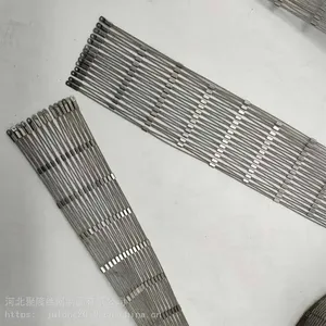 Stainless Steel Wire Rope Cable Hand-Woven Net Flexible Metal Mesh Net Balcony Railing Animal Poultry Bird Cage Garden Farm Zoo Safety Wire Net thumbnail-1