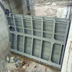 Reservoir Gate Plane Sliding Fixed-wheel Type Curved Steel Gate Hydraulic Engineering River Steel Solid Manufacturer in Stock thumbnail-4