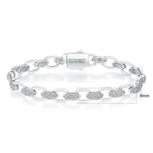 18K Plated Cuban Bracelet 5A Grade Zircon Simple Luxury Jewelry For Girlfriends Lovers Christmas Valentine Birthday Gift thumbnail-3