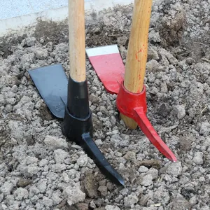Heavy Duty Rail Steel Pickaxe Mattock With Wooden Handle Mining Pickaxe for Digging Farming Construction Tool Manufacturer thumbnail-3