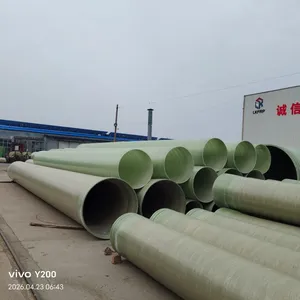 GRP Pipe Corrosion Resistant High Stiffness Export to Worldwide Support Customization thumbnail-1
