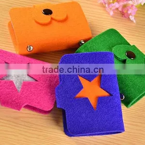 South Korean New Retro Felt Card Holder 24- Card Magnetic Card Folder for Lady Wallet Size for Carry Fashion and Sunshine Desgin thumbnail-1