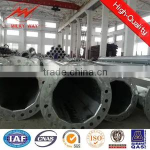 Electrical Power Galvanized Steel Pole for 69kv Transmission Line thumbnail-3