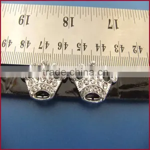 Factory DIY Jewellery Accessories 10MM Rhinestones Crowns Alloy Slide Charms thumbnail-6