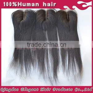 China High Quality Silk Base Lace Brazilian Straight Human Hair Closure thumbnail-1