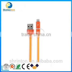 Remax 2 In1 Led USB Data Cable Fast Charging Cable for Iphone and Samsung thumbnail-6