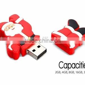 Customized Chirstmas Gift Santa Claus USB Flash Drive 4gb thumbnail-3