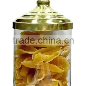 Glass Candy Jar With Copper Cover, Spice Jars, Sweet and Dragee Glass Jars With Lids, Pedestal Glass Candy Jar BK2025 thumbnail-6