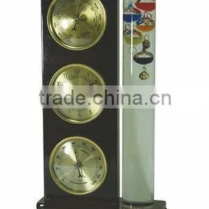 Weather Station With Wooden Frame/Clock/Thermomter/Hygrometer thumbnail-1