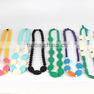 Food Grade Silicone Nursing Teething Necklace Wholesale For Mum And Baby thumbnail-5