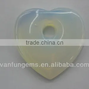 Wholesale Synthetic Opal Heart Shape Pendant thumbnail-1
