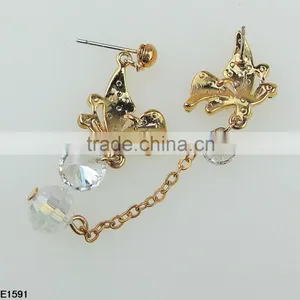 Butterfly Gold Simple Design Crystal Jewelry Cuff Earring E1591 thumbnail-4