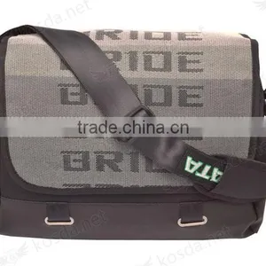 2016 New Item JDM Gradation Nylon Travel Bag With Laptop Compartment, Cheap Shoulder Bag With Green and Brown Belt. thumbnail-3