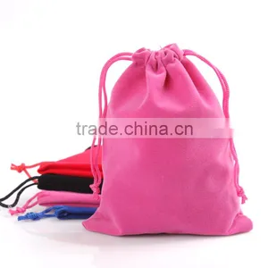 Custom Logo Embossed Drawstring Velvet Jewelry Pouch thumbnail-2