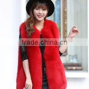 QYQX Cheap Fashionable Silver Fox Fur Vest thumbnail-3