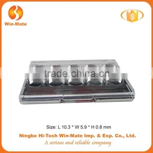 China 10 Color Rectangle Private Label Clear Cap Empty Eyeshadow Box thumbnail-1