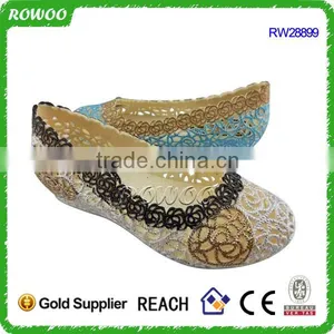 Hollow Lady PVC PCU Sandal Shoes thumbnail-3