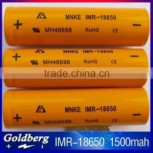 Best Quality Mnke IMR18650 3.7v 1500mah Li-ion Rechargeable Battery With Factory Price thumbnail-1