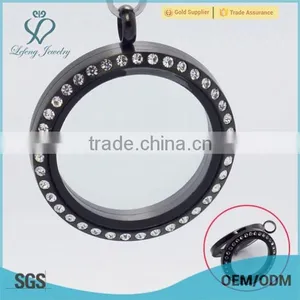 Hot Selling 30mm Round Crystal Floating Glass Locket thumbnail-1