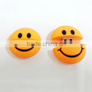 Customized 3D Rubber Smiley Face Cartoon Logo Usb Flash Drives 2.0 3.0 thumbnail-1