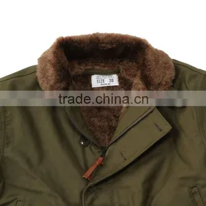 High Quality Navy Deck Jacket Olive Drab Color Made in Japan thumbnail-1