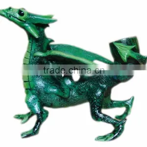Figurine Shaped Hand Crafted Smoking Pipes - Green Dragon thumbnail-1