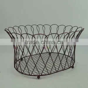 Decorative Vintage Stackable Wire Basket thumbnail-3