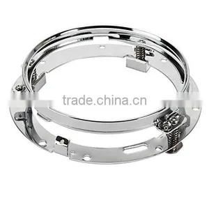 7" Motorcycle Chrome Daymaker Headlight Extension Trim Ring Bracket For Harley (Fits: Harley) thumbnail-2