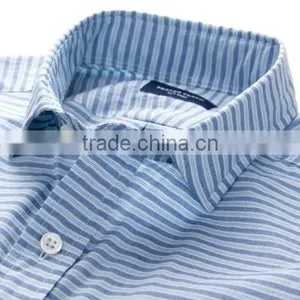 Button Cuff Collar Gingham Long Sleeve Men Woven Shirt thumbnail-2
