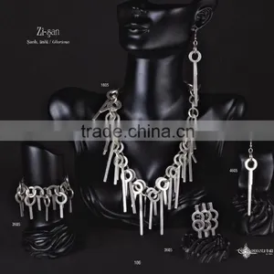 Ring Earring Bracelet Necklace Authentic Turkish Ottoman Ethnic Antique Jewelery Set Made in Turkey thumbnail-4