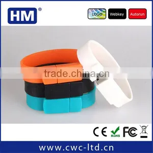OEM Bracelets Shape Pvc Usb Flash Drive 1gb Bulk Cheap 1gb/2gb/4gb/8gb/16gb/32gb/64gb thumbnail-1