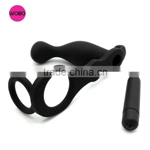 Silicone Anal Plug With Cock Ring Sex Toy E012 thumbnail-1