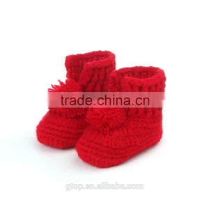 Baby Handmade Crochet Boots Shoes Supplier for 1-10 Months Old B-0024 thumbnail-1