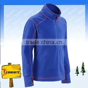 JHDM-1824-1 Boys Long Sleeve Zip Neck Lightweight Fleece Pullover thumbnail-1