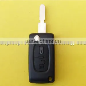 Auto Folding Flip 2 Button Remote Key Blank Shell Case for Peugeot 406 Wholesale thumbnail-2