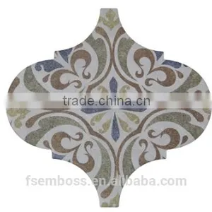 EMBOSS Customized 250mm*250mm Lantern Tile Rustic Tile Ceramic Floor Tile Mosaic Kitchen Bathroom Decorative Tile thumbnail-3