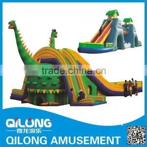 QL10-110A Hot Dinosaur Theme Outdoor Playground Inflatable Slide thumbnail-1