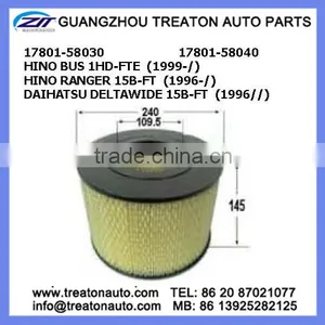 AIR FILTER 17801-58030 17801-58040 FOR HINO BUS 1HD-FTE 99- RANGER 15B-FT 96- DAIHATSU DELTAWIDE 15B-FT 96- thumbnail-1