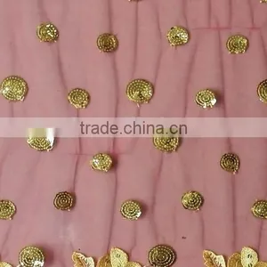 New Style High Quality Spangle Embroidery Lace Fabric thumbnail-1