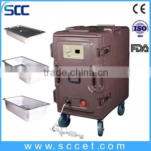 Power Supply Heating Food and Meal Container Mobile Food Warming Cart With FDA thumbnail-1