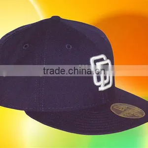 Custom 3d Embroidery Design Flat Brim Snapback Hat thumbnail-4