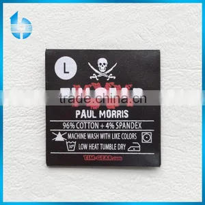 Satin Tape Silk Screen Printed Main Mark Care Label for Leather Bag thumbnail-1