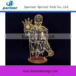 3D Table Led Night Light USB Charger, 3D Lamp Light thumbnail-2