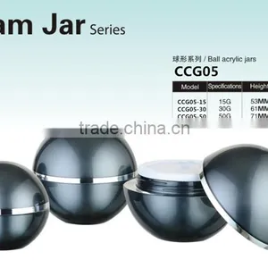 Wholesale Cosmetic Packaging Skincare Bottle Round Colord 15g/30g/50g Acrylic Jars Acrylic Cream Jar thumbnail-4