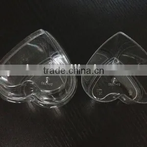 4.5oz Heart-shaped Ice Cream Yogurt Tiramisu Mousse Cake Plastic Cup PS Plastic Cup With Lid thumbnail-3