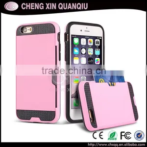 [CX]Luxury Phone Cases For Iphone 6 6s Back Card Holder For Samsung Note 4 Case Galaxy J2 J5 J7 A8 Cover thumbnail-1