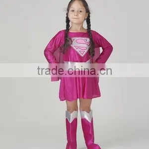 Sexy Latex Supergirl Corset Costume Cosplay Superman Costume for Girls thumbnail-2