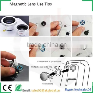 Zoom Camera Lens Magnetic 3 in One Lens Kit for Samsung Galaxy s4 s5 s6 Edge Note 3 4 5 thumbnail-2